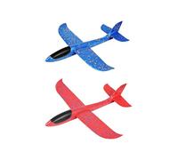 HENBRANDT 3 x Large Foam Airplane Gliders Age 3+ for Kids 48cm Glider Planes Self-Assembly Throwing Aeroplane in 3 Colours EPP Foam Flying Gliders Outdoor Summer Toys for Boys and Girls