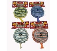HENBRANDT 3 X Self Inflating Whoopee Cushion, Assorted (Red, Blue, Yellow), Polyester, 16.5cm, Soft, 3 Count, Novelty/Prank, Party, Washable, Durable, Toy, 14520097031