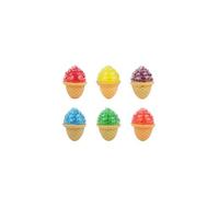 Henbrandt 3 x Squeeze Ice Cream Sensory Toys - 8cm Fidget Stress Relief Beaded Squeezy Toy for Kids Adults - Multiple Vibrant Colours Party Favour Gift