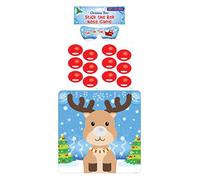 HENBRANDT 3 x Stick the Red Nose on the Reindeer 14pcs Christmas Party Game Rudolph Xmas Family Festive Games Christmas Stocking Filler Party Fillers Activity Game for Boys and Girls