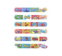 HENBRANDT 30x Superhero Snap Bracelets for Kids Party Bag Fillers Slap Bracelet Snap Band Boys and Girls Bracelets Wristbands