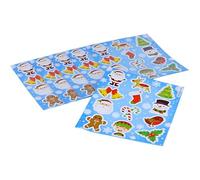 HENBRANDT 12 Sheets Winter Wonderland Crystal Cartoon Christmas Sticker Sheet