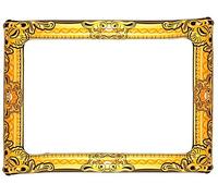 Henbrandt 6x Inflatable Picture Frame in Gold 80cm x 60cm Photo Booth Selfie Frame for Birthday Celebrations Anniversary Wedding Parties Picture Perfect Inflatable Photo Frame