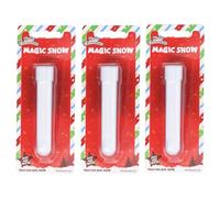 HENBRANDT 3x Magic Snow Tubes 12cm Vial Christmas Time Instant Snow Powder DIY Xmas Slime Fake Snowflakes for Winter Wonderland Christmas Party Decorations