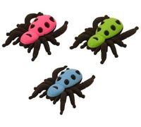 Henbrandt 3x Spider Erasers 3D Novelty Rubber Set for Insect Party Bag Fillers Lucky Dip Class Gifts Stationery Supplies Kids Stationery for Boys and Girls