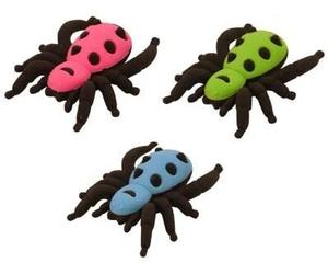 Henbrandt 3x Spider Erasers 3D Novelty Rubber Set for Insect Party Bag Fillers Lucky Dip Class Gifts Stationery Supplies Kids Stationery for Boys and Girls