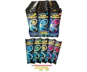 Henbrandt 4 x Glow in the Dark Glow Glasses Sets, Glow Sticks Glosticks Glowsticks