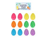 HENBRANDT E41 167 12 Colourful Fillable Plastic Surprise Eggs-Fill with Easter Hunt Gifts and Chocolate, Multicolor