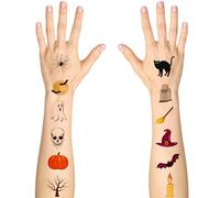 Henbrandt 48 x Mini Halloween Temporary Tattoos for Children Tattoo Sheets Halloween Kids Party Bag Favours Loot Bag Fillers Lucky Dip Trick or Treat Favours for Boys and Girls