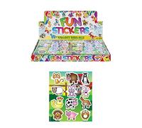 Henbrandt 48x Farm Sticker Sheets - Party Favours / Loot Bag Fillers / Lucky Dip Prizes / Kids Arts & Crafts