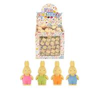 Henbrandt 4x Rabbit Erasers 3D Easter Bunny Cute Rabbits Novelty Rubber Set for Party Bag Fillers Lucky Dip Class Gifts Stationery Supplies Kids Stationery for Girls and Boys