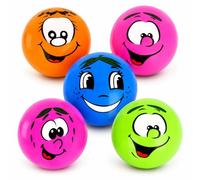 Henbrandt 5 Fruity Scented Smile Face Balls, 20cm Kids Toys (Uninflated) | 5 Assorted Fruity Scented Smiley Balls, Inflate to 20cm, Lightweight Kids Toys, Garden Games, Parties, Prizes and Gifts