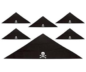 HENBRANDT 5 x Black Pirate Skull and Crossbones Bandana (Child)