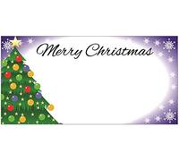 Henbrandt 50 x Christmas Table Place Cards with Christmas Tree Decoration Name Cards Xmas Table Settings Party Place Cards School Supplies Decorations for Christmas Table Friends and Family