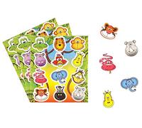Henbrandt 50x Children's Jungle Stickers - Party Bag Loot Fillers/Classroom Rewards/Lucky Dip Prizes/Party Favours/Stickers for Kids/Children's Stickers