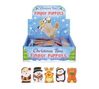 Henbrandt 5x Christmas Finger Puppets for Kids 5 Assorted Designs Children’s Stocking Fillers Christmas Eve Box Fillers Cracker Gifts Xmas Party Favours for Boys and Girls