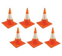 HENBRANDT 6 x Adult Orange Traffic Cone Funny Hats Joke Gift Stag Night Hen Do Birthday Party Headwear One Size Road Safety Novelty Fancy Dress Costume Accessory for Men and Women
