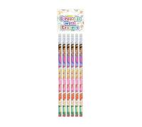 HENBRANDT 6 x Children’s Princess Pencils with Erasers Kids Stationery Eraser Tip HB Pencils School Classroom Gift Birthday Xmas Party Favour Loot Bag Filler for Girls and Boys
