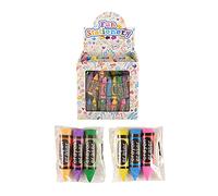 HENBRANDT 6 x Crayon Erasers 3pc Novelty Rubber Set (18pc Total) for Party Bag Fillers Lucky Dip Class Gifts Stationery Supplies Kids Stationery for Girls and Boys