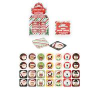 HENBRANDT 6 x Mini Christmas Snap Cards 5cm - Festive Matching Card Game with including Reindeer Elves Snowmen - Stocking Filler Party Favour Loot Bag Filler for Children