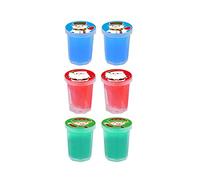 Henbrandt 6 x Mini Slime Pots Christmas Party Favours for Kids Putty Mini Xmas Stocking Fillers Winter Party Bag Favours Loot Bag Fillers Lucky Dip Favours for Boys and Girls