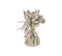 Henbrandt 6 x Silver Balloon Weights 85g Fringed Foil Balloon Table Weight for Helium Balloons Decoration Celebration Party Accessory for Anniversary Baby Shower Birthday Wedding