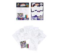 HENBRANDT 6 x Superhero Colouring Sets with 8 Sheets and 6 Mini Colouring Pencils Each A4 Colouring Children’s Activity Packs Super Hero Birthday Loot Bag Party Favours for Boys and Girls