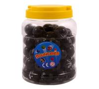 Henbrandt 6 x Pirate Skull & Crossbones - Small Black Bouncy Jet Balls 35mm