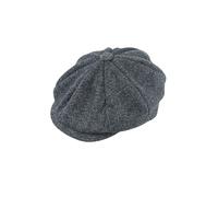 HENBRANDT 6x Adult Peaked Flat Cap Hat Classic Grey Herringbone 1920s Fancy Dress Gatsby Baker Boy Mens Womens One Size Costume Accessory