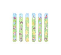 HENBRANDT 6x Easter Snap Bracelets for Kids Party Bag Fillers Egg Hunt Slap Snap Band Boys and Girls Bracelets Wristbands