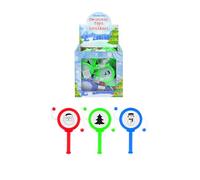 Henbrandt 6x Mini Christmas Twist Drum Handheld Game Spinning Drums for Kids Percussion Toy Monkey Rattle Drum Stocking Filler Xmas Party Bag Favours Loot Bag Fillers for Girls and Boys