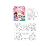 Henbrandt 6x Princess Colouring Mugs - Colour Your Own Arts & Crafts
