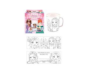 Henbrandt 6x Princess Colouring Mugs - Colour Your Own Arts & Crafts