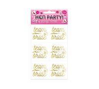 HENBRANDT 6x Team Bride Hen Party Temporary Tattoos
