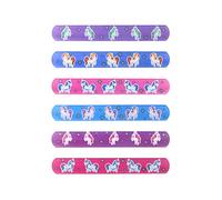 HENBRANDT 6x Unicorn Snap Bracelets for Kids Party Bag Fillers Slap Bracelet Snap Band Girls Bracelets Wristbands