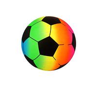 HENBRANDT 6x Uninflated Plastic Rainbow Footballs 20cm PVC Ball Neon Rainbow Kids Toys Summer Fun Beach Garden BBQ Picnic Party Outdoor Game for Boys and Girls