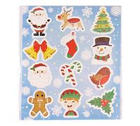 HENBRANDT 72 Stickers (6 Sheets) Christmas Stickers Boys Girls Party Favours Stocking Fillers Pinata Decoration Art & Craft Toys