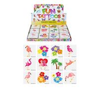 Henbrandt 72 x Flamingo Temporary Tattoos Children's Birthday Loot Party Bag Filler