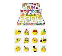 Henbrandt 72x Smiley Temporary Tattoos - Party Favours / Loot Bag Fillers