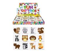 Henbrandt 72x Woodland Animals Temporary Tattoos - Party Favours / Loot Bag Fillers