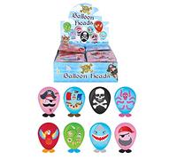 HENBRANDT 8 x Assorted Pirate Balloon Heads Shark Jolly Roger Pirate Ship Balloons Kids Party Favour Loot Bag Filler for Boys and Girls