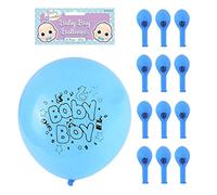Henbrandt 9" Baby Boy Blue Baby Shower Balloons - Pack of 12