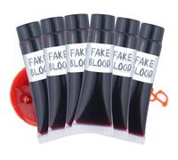 Henbrandt 96ml Fake Blood 6 x 16ml Tube Liquid Blood Special Effect Horror Make Up SFX for Theatre Stage Vampire Zombie Halloween Fancy Dress Costume Accessory for Kids and Adults