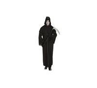 HENBRANDT Adult Death Robe with Hood and Cowl Halloween Hooded Cloak Grim Reaper Spectre of Death Dark Phantom Halloween Costumes Fancy Dress Costume Unisex Accessory for Men and Women