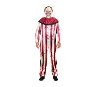 HENBRANDT Adult Horror Clown Costume - Terrifying Bloodstained Circus Performer Outfit with Creepy Mask for Halloween, Fancy Dress, Horror Parties & Cosplay