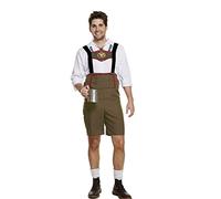 HENBRANDT Adult Men’s Bavarian Man Fancy Dress October Beer Festival Halloween Costume Cosplay Stag Night Traditional Austrian German Dress Up Outfit One Size Mens Fancy Dress Costume
