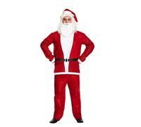 HENBRANDT Adult Men's Santa Claus Costume - Xmas Christmas Fancy Dress Outfit 5pc Father Christmas Saint Nicholas One Size
