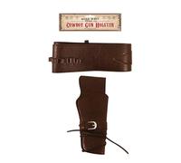 Henbrandt Adult’s Cowboy Gun Holster and Belt 2-Piece Sheriff Wild West Cowboy Rancher Fancy Dress Halloween Cosplay Fancy Dress Costume Accessories Set for Men and Women