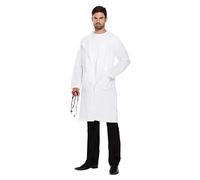 HENBRANDT Adult’s Doctor Coat Fancy Dress White Lab Coat Dr Dentist Nurse Mad Scientist Surgeon Vet Outfit One Size Unisex Fancy Dress Costume for Men and Women