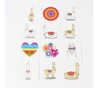 Henbrandt Assorted Llama Mini Tattoo Stickers - Pack of 12